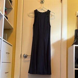 Jason Wu Navy Sleeveless Midi Dress